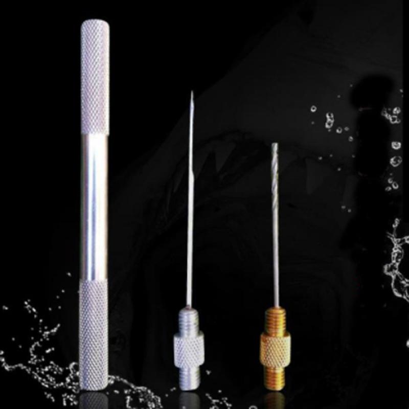 

3 in 1 Carp Fishing Bait Needles For Carp Fishing Rig Accessories Pop Up Boilies Drill Tool Pellet Puller Carp Bait Tool Tackle срібний