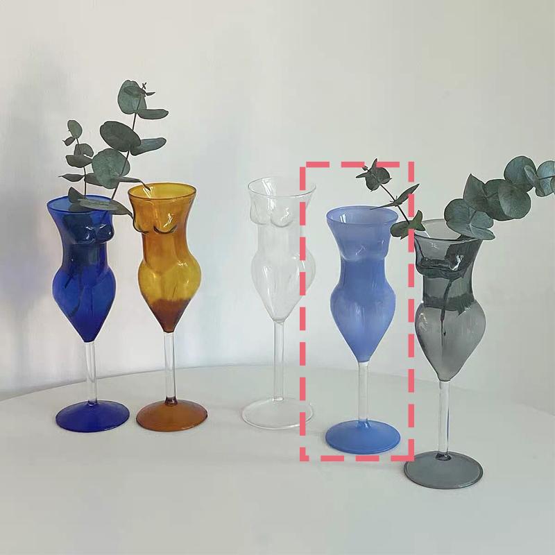 Ins Cup Beauty Wine Cup Human Body Half Body Glass Goblet Champagne Cup Creative Home Decoration Ornaments