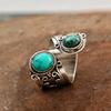 Vintage Style Temperament Rattan Pattern Inlaid Natural Stone Rings for Women Open Rings Wedding Engagement Gift Zircon