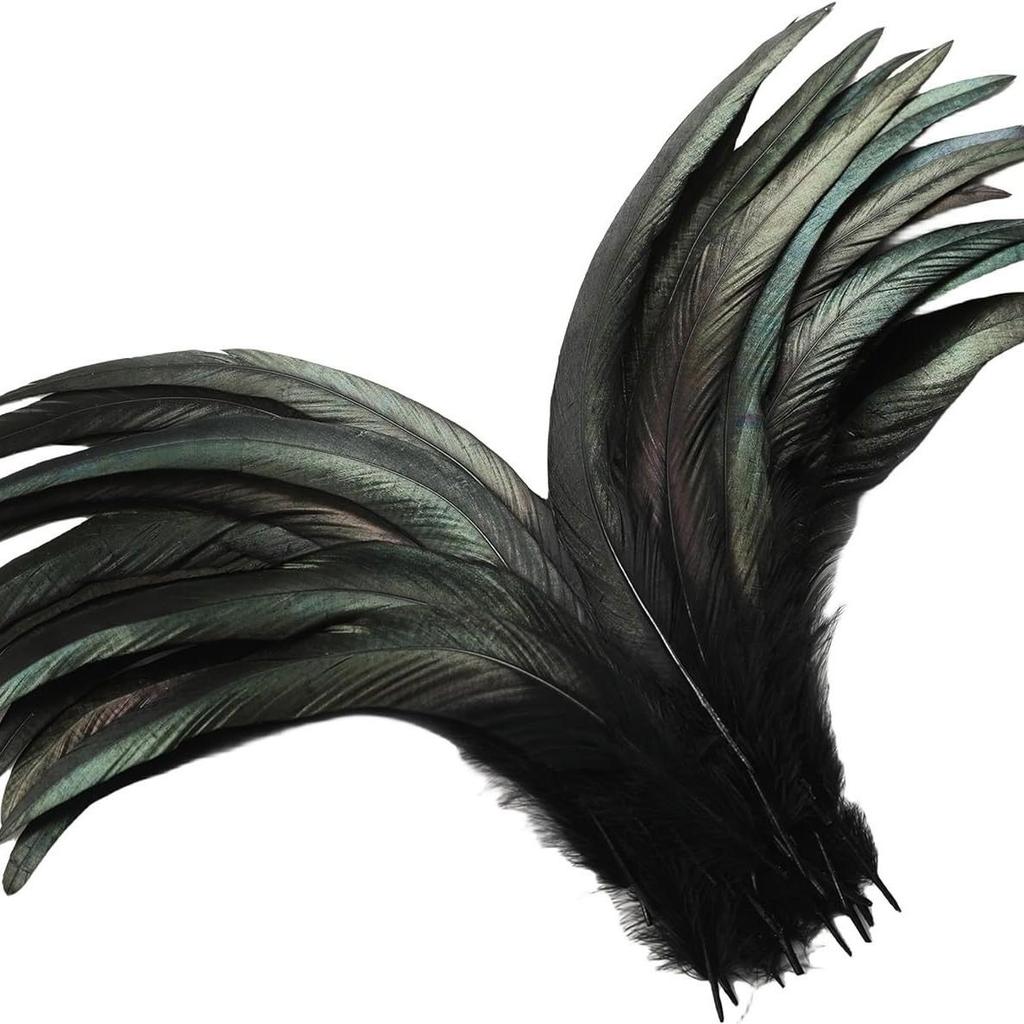 Natural Rooster Tail Feathers for DIY Clothing Accessories, Handmade Props & Tassels