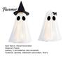 Classic Black Big Eyes Decor Light Up Halloween Ghost Decoration Scary Lighted White Cloth Pet-friendly Spooky Tabletop Ornament for Indoor