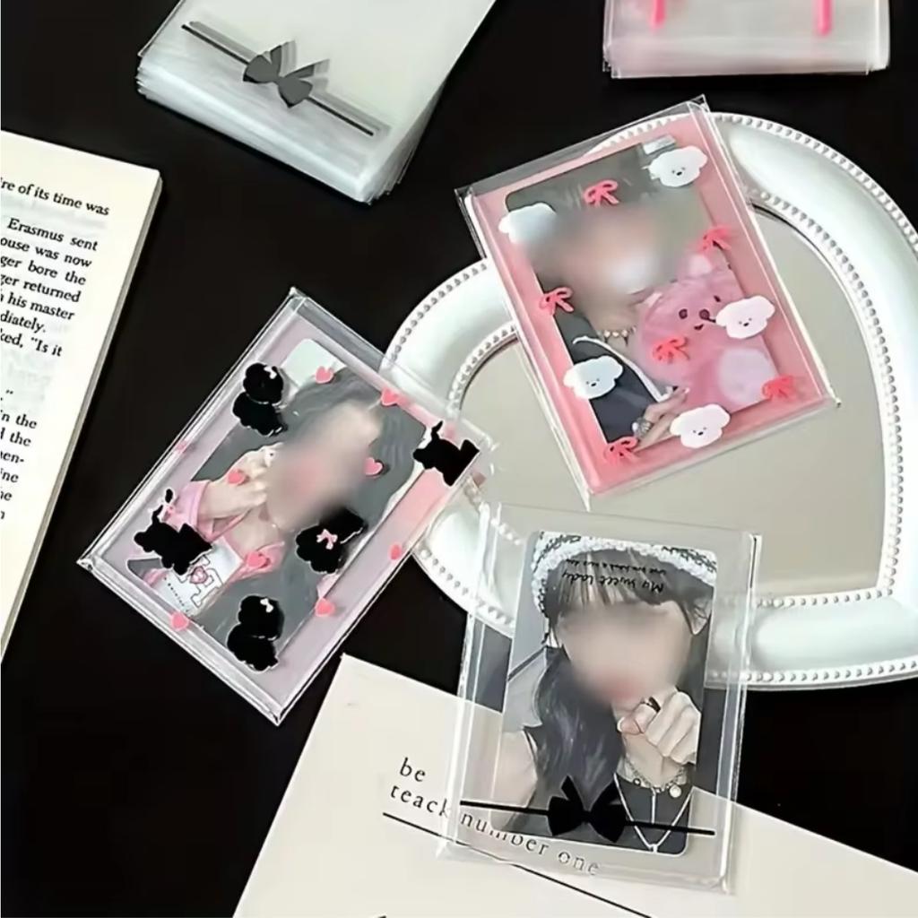 50-200Pcs Cartoon Gift Bag With Self-Adhesive Seal Transparent Protective Storage Bag For Storing Photo Cards And Party Gifts