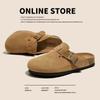 New women's autumn and winter fashion platform Birkenstocks casual half-drag fashion versatile and durable bag head slippers