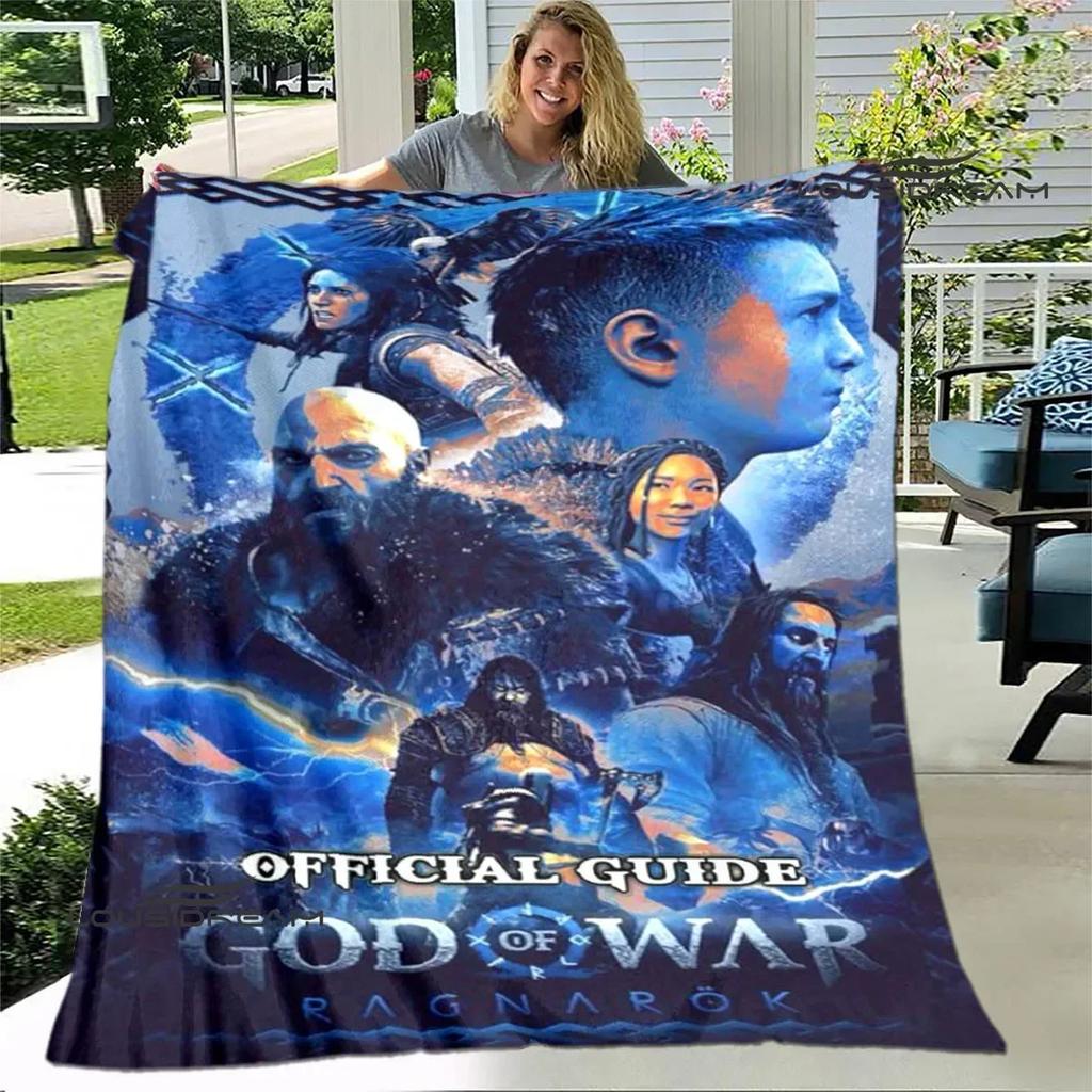 Game God of War Printed Blanket Picnic Blanket Warm Flannel Blankets Home Bed Linings Blankets for Beds Birthday Gift