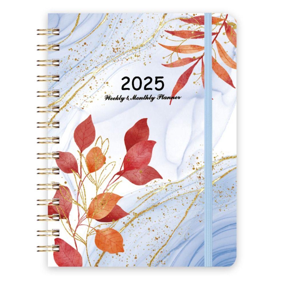 Monthly Flowers Diary Notebook Weekly Plan A5 Schedule  Planner 2025 English Agenda Book  Agenda