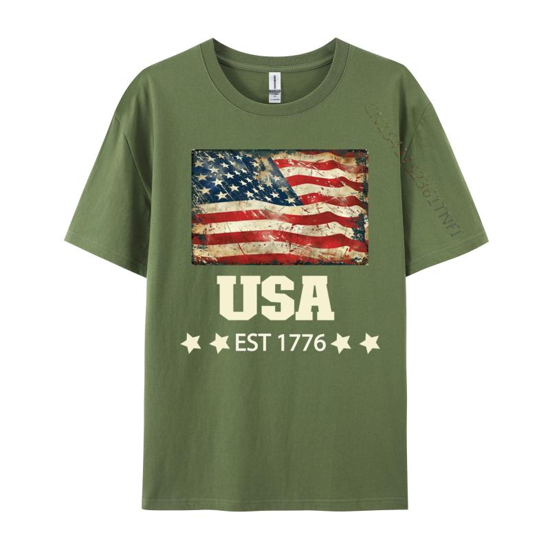 Life Is Really Good USA Flag 4th of July Beach Funny Normal Family Tshirts Premium Cotton Tops Tees for Men T Shirt Design