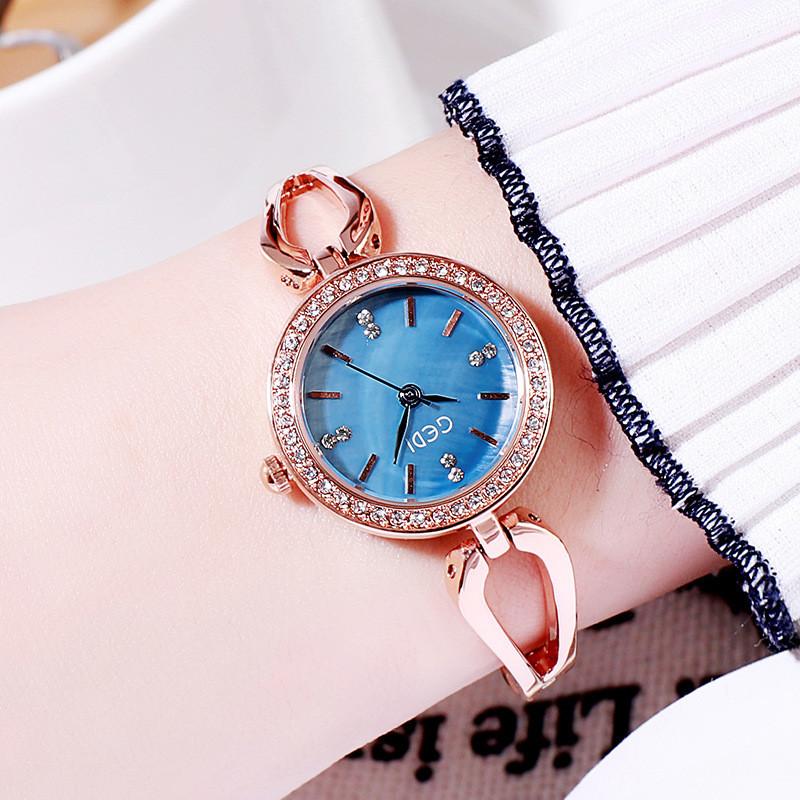 Gadi Luxury Alloy Womens Quartz Watch With Rhinestone Decor For Casual Fashion