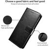 Coque + Verre Trempé Pour Samsung A22 5G (6,6"), Coque Effet Cuir Design Elégant Fermeture Magnétique Solide - Noir