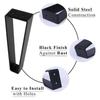 Black Metal Furniture Legs Modern Style Strong Support Adjustable Feet Includes Screws Adjustable Height Sofa Feet
