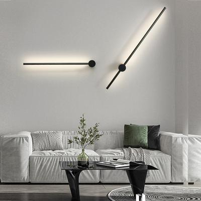 Indoor LED Wall Lamp for Living Room 350° Rotation 20w 18w 16w 8w Long Strip LED Wall Lighting Fixutes for Home Wall Sconce