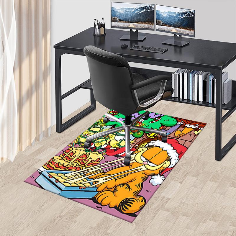 

1pc Garfield Christmas Edition Chair Mat - Anime Cartoon Design, Non-Slip Carpet for Office, Home Decor, Living Room, Bedroom, Game Room & Dormitory.Q 60cm by 90cm