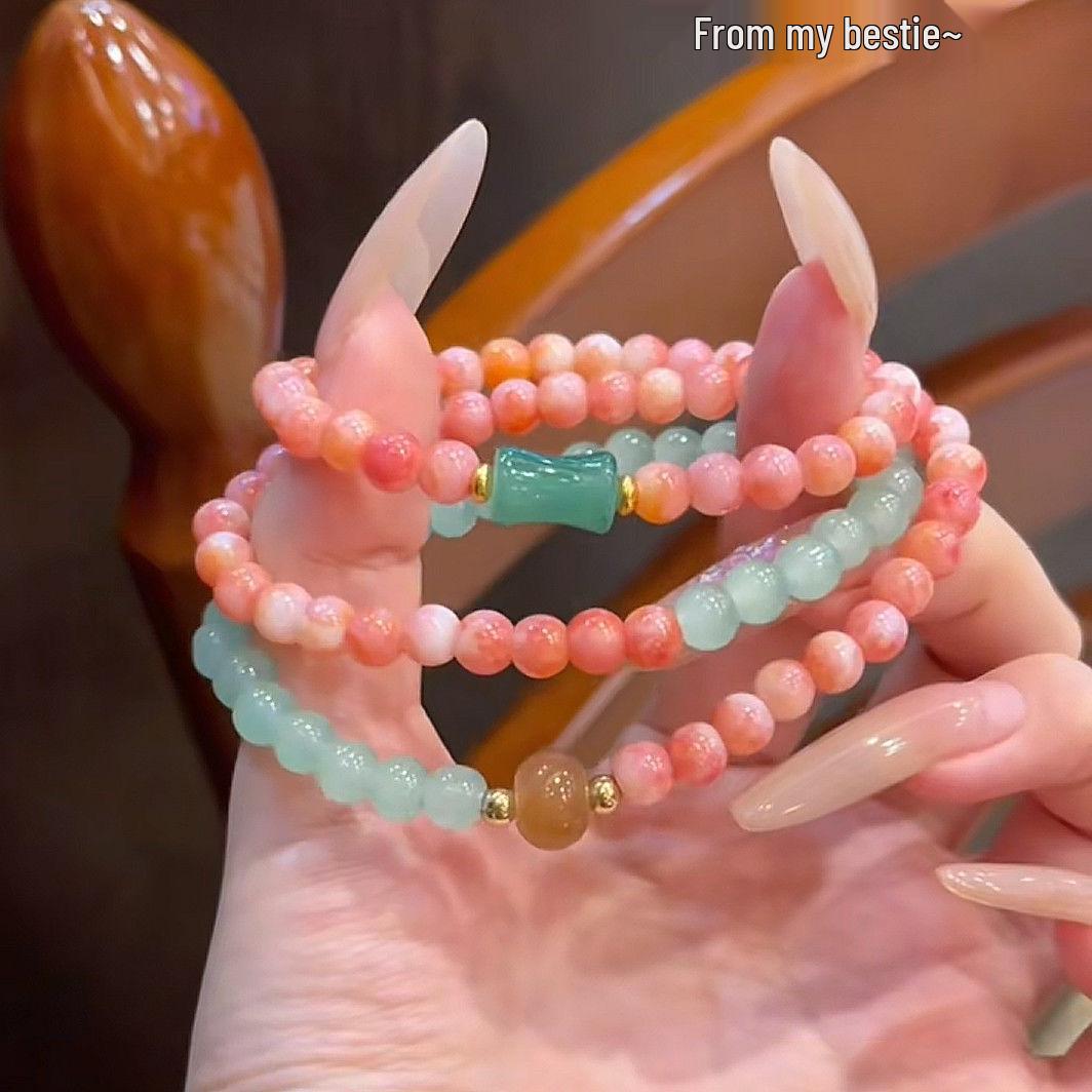 New High-End Multi-Layered Chinese Beaded Bracelet for Women - National Style Exquisite Hand String
