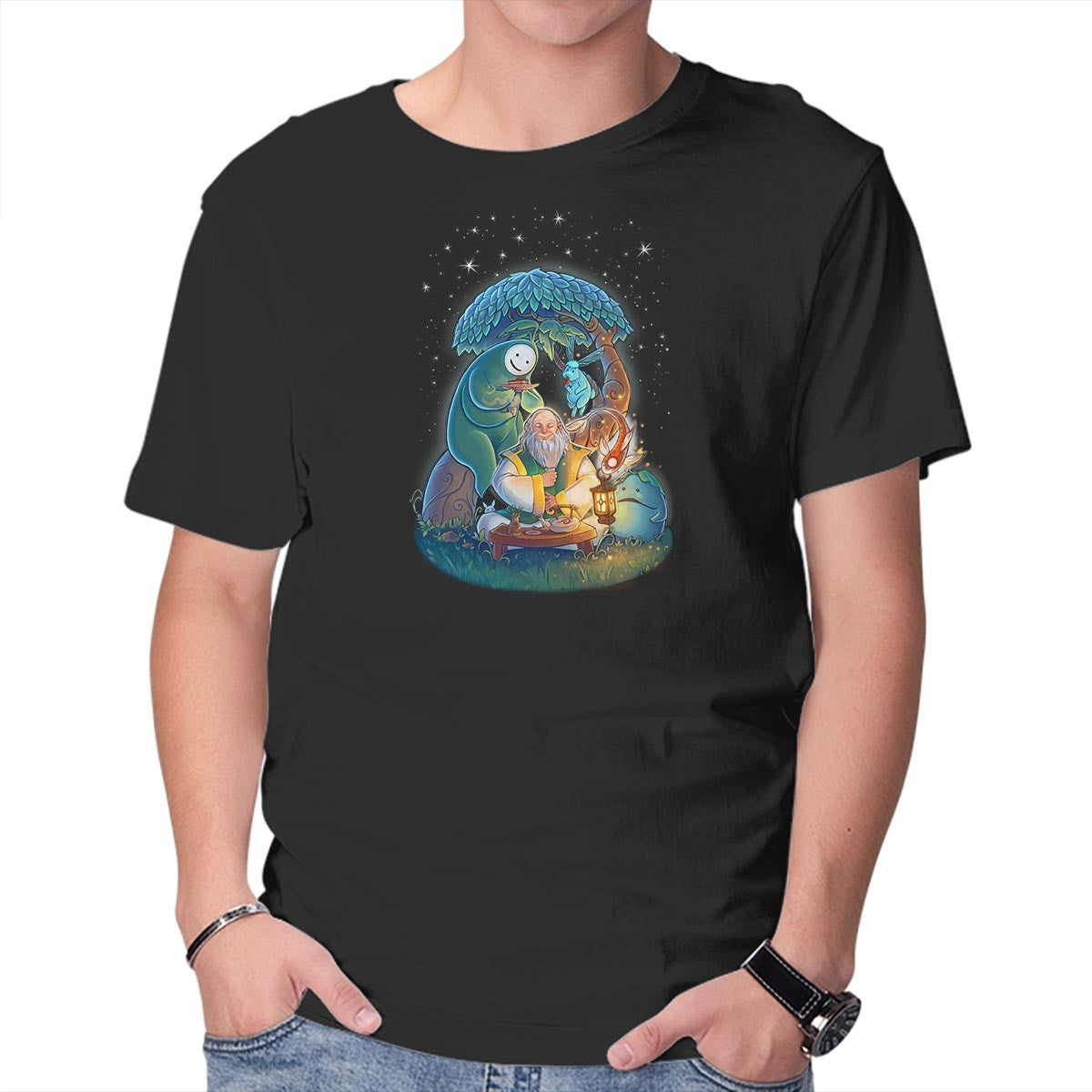 Unisex Crew Neck T-Shirt In The Spirit World Graphic Short Sleeve Casual Tee XXXXL