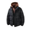 Winter Cotton Jacket Men's Fake Two-piece Hooded Cotton Jacket Casual Warm Cotton Jacket