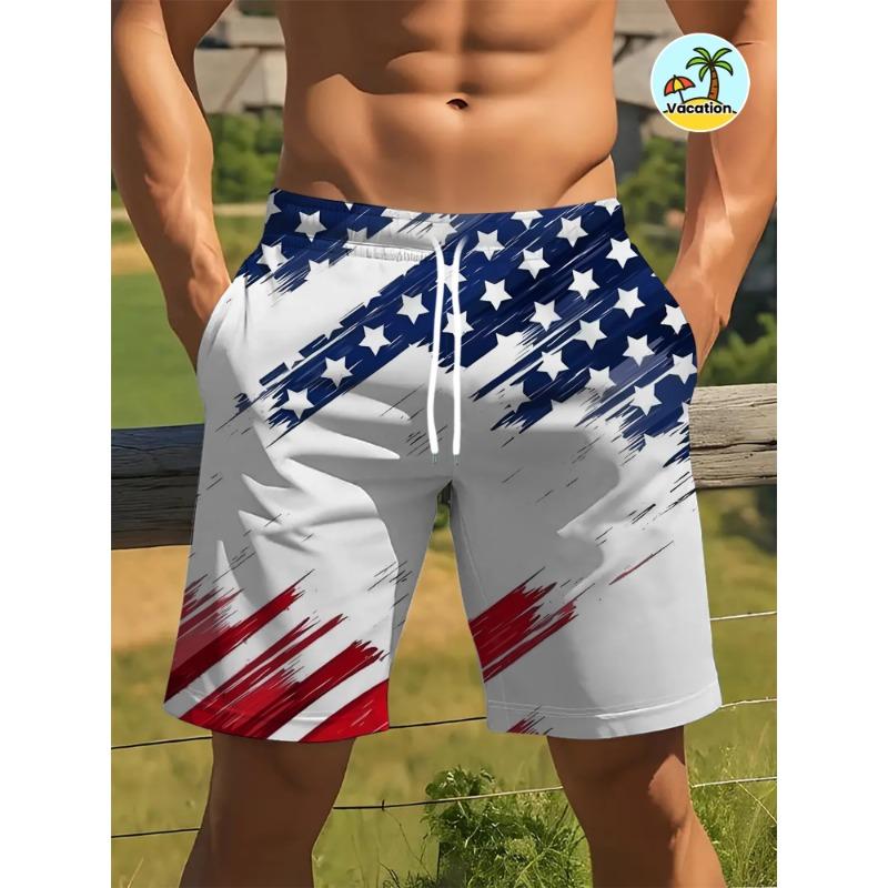 Men s Shorts-Beach Shorts Men s Crow Casual Shorts S