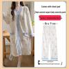 Breathable Maternity Nightgown with Built-in Bra for Labor, Breastfeeding, & Postpartum - Spring & Autumn Style