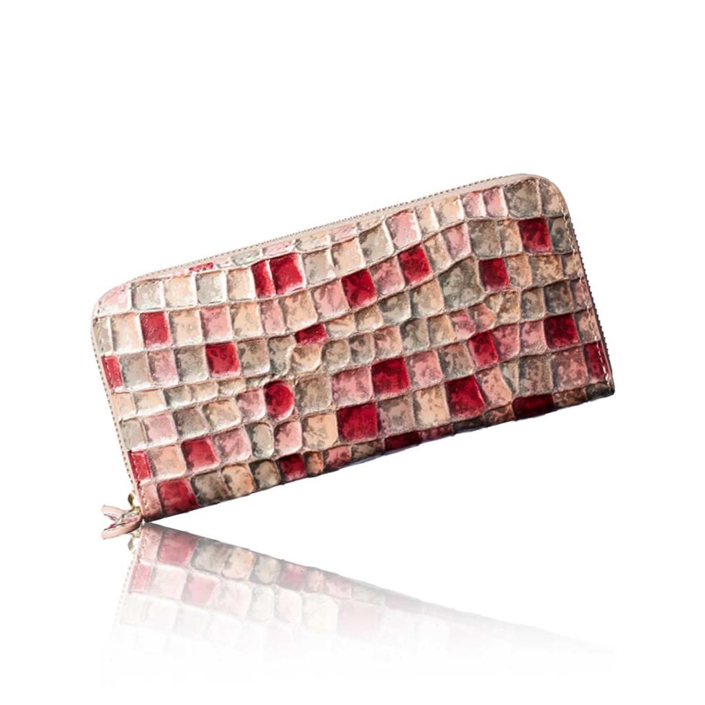 [VOICE] Align Le Murrine Women's Long Wallet, Made with Italian Life Leather. Featured in Shukan Bunshun. Elegant and Easy-to-Use Vertical Card Case.