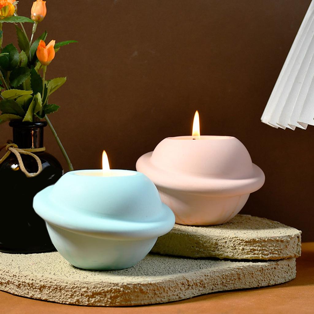 Multi Purpose and Creative Rotating Planet Candle Holder Silicone Mold for DIY Crafts and Home Decor Projects
