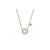 Square Diamond Fashion Peace Buckle Ferris Wheel 925 Silver Necklace Women Necklace EG3457221