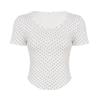 Gentle Wind Polka Dot Printed Short-sleeved T-shirt Women's Summer Pure Desire Sweet Spice Girl Inner Bottoming Shirt Slim-fitting Short