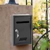 Large Capacity Locking Mailbox, Wall Mount Outdoor Metal Mail Box with 2 Keys, Waterproof Secure Postbox for Home Gate