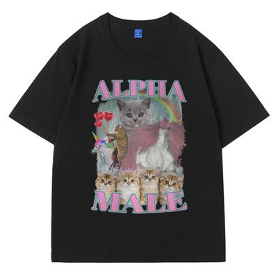 T-shirt Alpha Male Cadeau Meilleur Ami T-shirts Drôles Meme Graphique T-shirts Manches Courtes Hip-hop Oversize Harajuku T-shirts Hommes