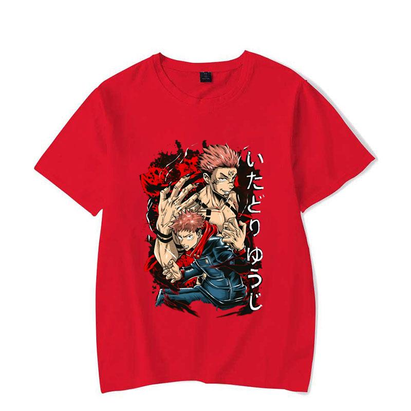 

Горячая футболка с принтом Рёмен Сукуна Итадори Юджи Женская Модная Футболка с Коротким Рукавом Аниме Уличная Повседневная Личность Летняя Футболка S