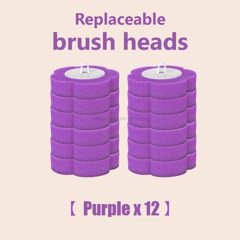 Disposable Toilet Brush Replacement Head Cleaning Kit Lengthened Handle Auto Lid Opening Toilet Bowl Cleaner Kit for Bathroom