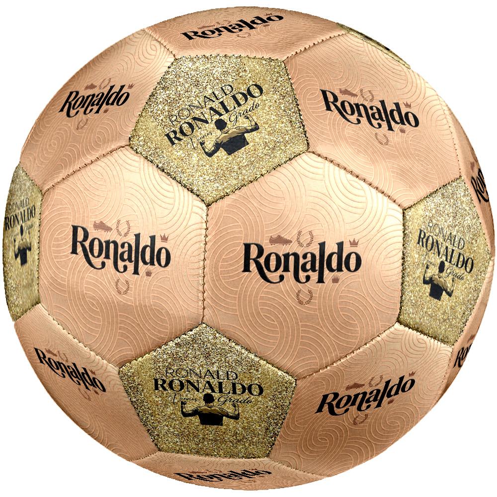 Ronaldo's Golden Ronaldo Celebration Soccer Ball Size 5 Football Machine Sewn Indoor/Outdoor Universal Football Ideal for Soccer Enthusiasts