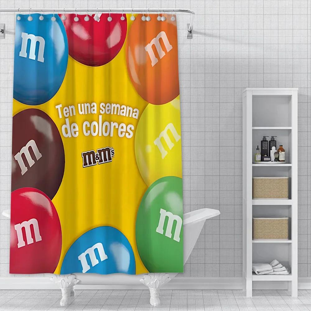 Chocolate Cartoon Shower Curtain Waterproof Polyester Fabric Paint Bath Curtains Home Bathroom Decor Curtain With Hook
