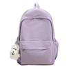 Schoolbag1011 New Versatile Japanese ins Solid Color Schoolbag Women's Casual Large Capacity Waterproof Female Student Backpack Backpack