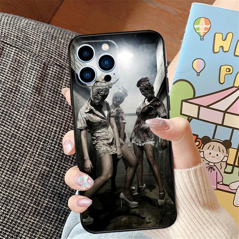 Silent Hill Nurse Phone Case For iPhone 15 13 12 11 14 16 Pro Max X XR XS Case For iPhone 15 12 13 Mini Plus Cover