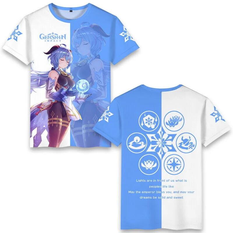 T-Shirts Spiel Genshin Impact 3D-Druck Streetwear Herren Damen Casual Fashion Übergroßes Kurzarm-T-Shirt Kinder-T-Shirts Tops Kleidung