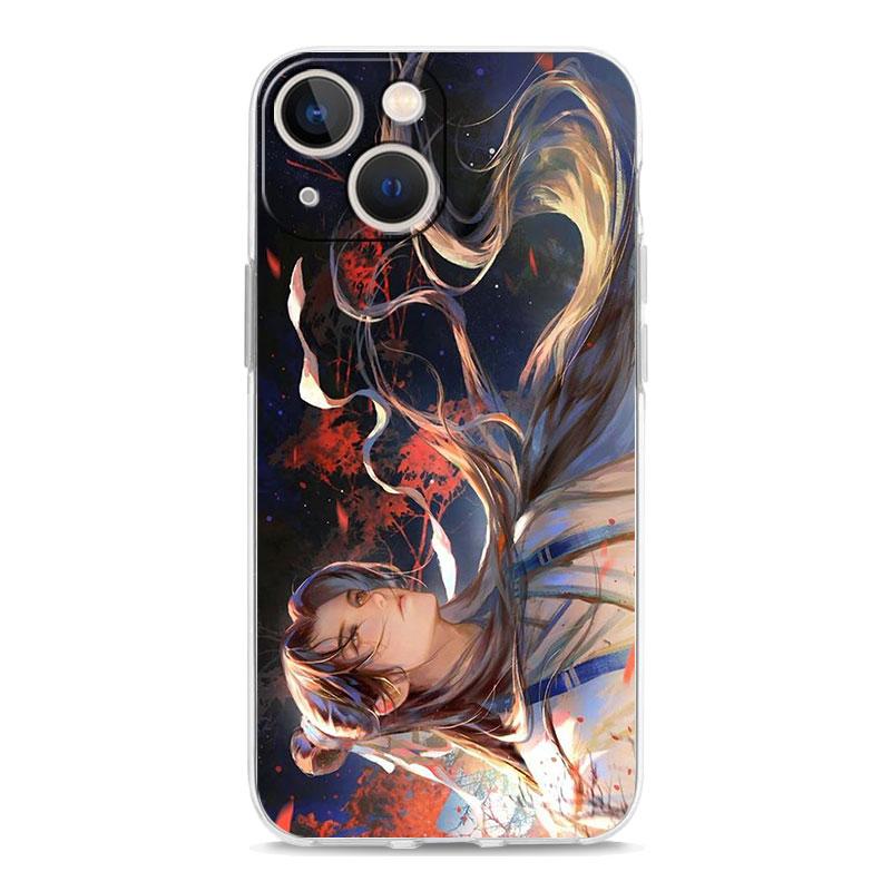 Handyhülle für iPhone 15 14 13 12 Mini 11 Pro Max XS X XR 7 8 Plus Transparente TPU-Hülle Comic Man Erha und sein weißer Katzenmeister