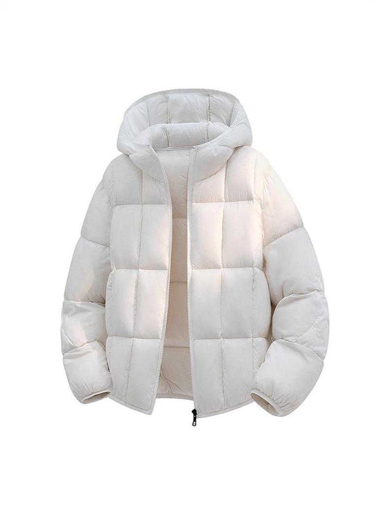 Men's and Women's Winter Contrast Color Thick Down Jacket - Fashionable, Warm, and Casual Style