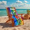 Personalized Customized Proof Beach Towel with Rainbow Friends Pattern - Soft, Absorbent,quick-drying,perfect Swimming,camping&bathing