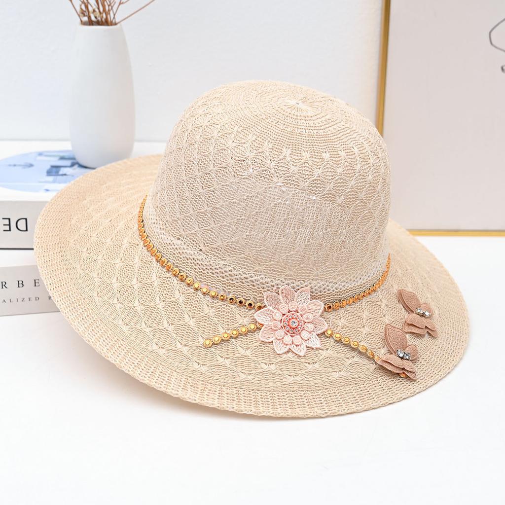 Sommerhut Großer Schirm Damen Sonnenschutz Sonnenschutz Schleife Strohhut Mode Urlaub Strand Atmungsaktiv Großer Schirm Strohhut