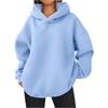 Women's Fashionable Long-sleeved Pullover And Solid-color Hooded Sweatshirt