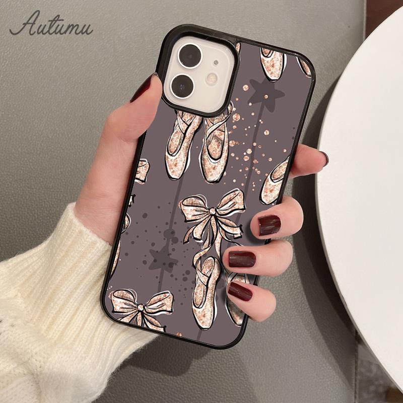 Ballerina Ballet Shoes Dance Girl Phone Case for iPhone 17 Air 15 16 16e 11 12 13 14 Pro Max Plus Cover coque Fundas