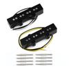 FLEOR Alnico 5 Jazz Bass Pickups, Neck & Bridge Pickup Set, 4-String, Fender Jazz Bass Guitar Pickup Parts