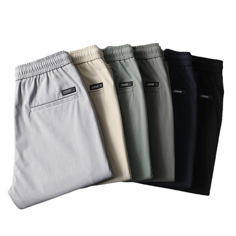 Ice-Silk Casual Trousers for Men Loose-Fit Summer New Style Slim-Fit Straight-Leg Trousers Men's Fashionable Versatile Sports Trousers