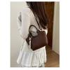 Xeie Thuk Handbag Women PU Leather Woven Texture Crossbody Daily Commute