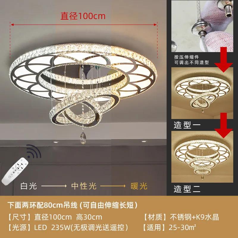 Lustres Bedroom Modern Crystal Ceiling Lighting Luxury Lamps Living  Light Led Fixtures