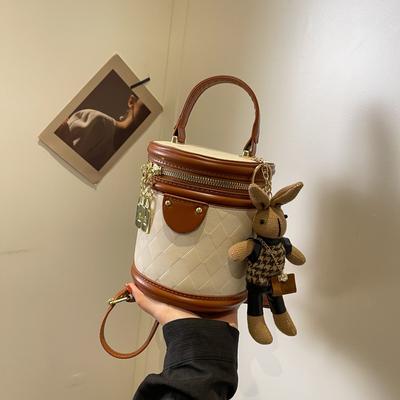 Portable Bucket Bag Women's New Bag Versatile Shoulder Bag Solid Color Fashion Messenger Bag