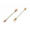 30Pcs Metal Rod Charm with Eye Pins Beadable Metal Rod Pendants Versatile Beading Accessories for Jewelry Designers