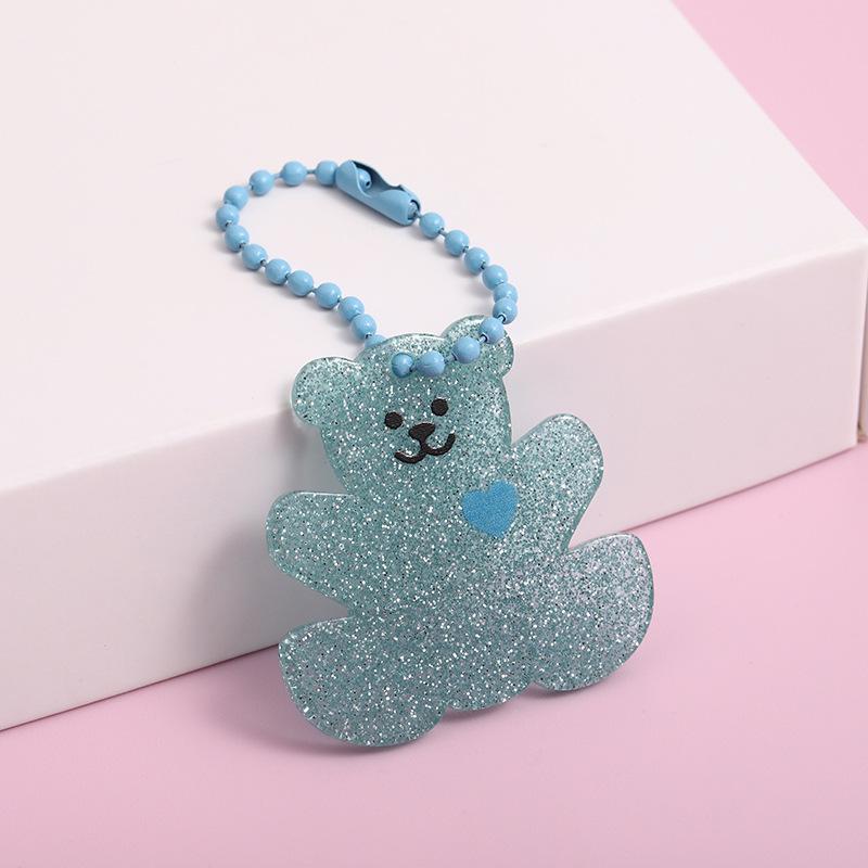 Acrylic Multi-Color Cute Bear Keychain Pendant Pendant Japanese And Korean Style Fashion Popular Keychain Jewelry