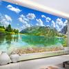 Malowidła 3D nowoczesna natura krajobraz tapeta jezioro las tkanina ścienna TV do salonu tło malowidła ścienne