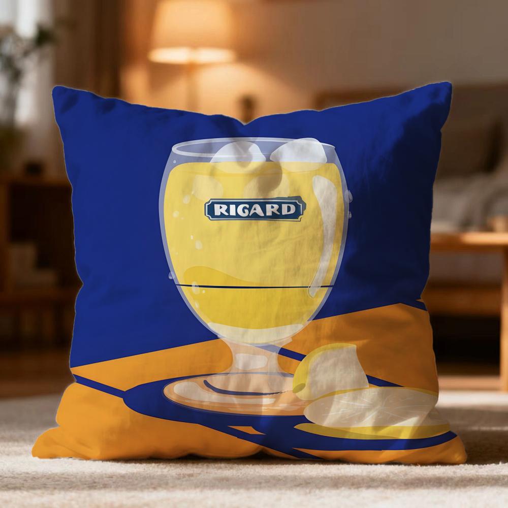 Popular R-RRicard Cushion Cover Soft Washable Pillow Case Multi-Scene for Couch Bed Travel Office Use