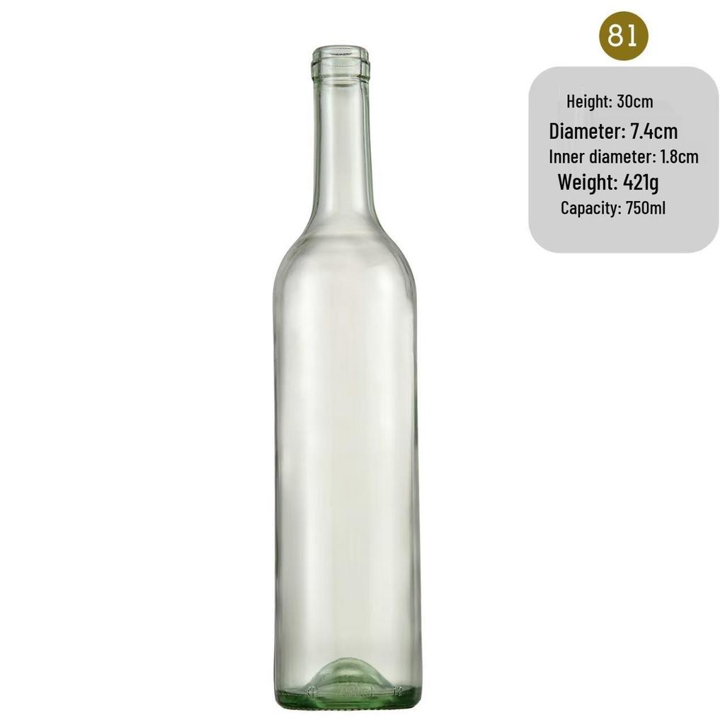 In-Stock Burgundy Green Glass Wine Bottle - Ideal for Red Wine, Liquor, Home Brewing, and Fruit Wine Storage
