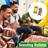 Large 5 Feet Aluminum Football Pattern Balloons With Field Base For Game Decorations And Festivities